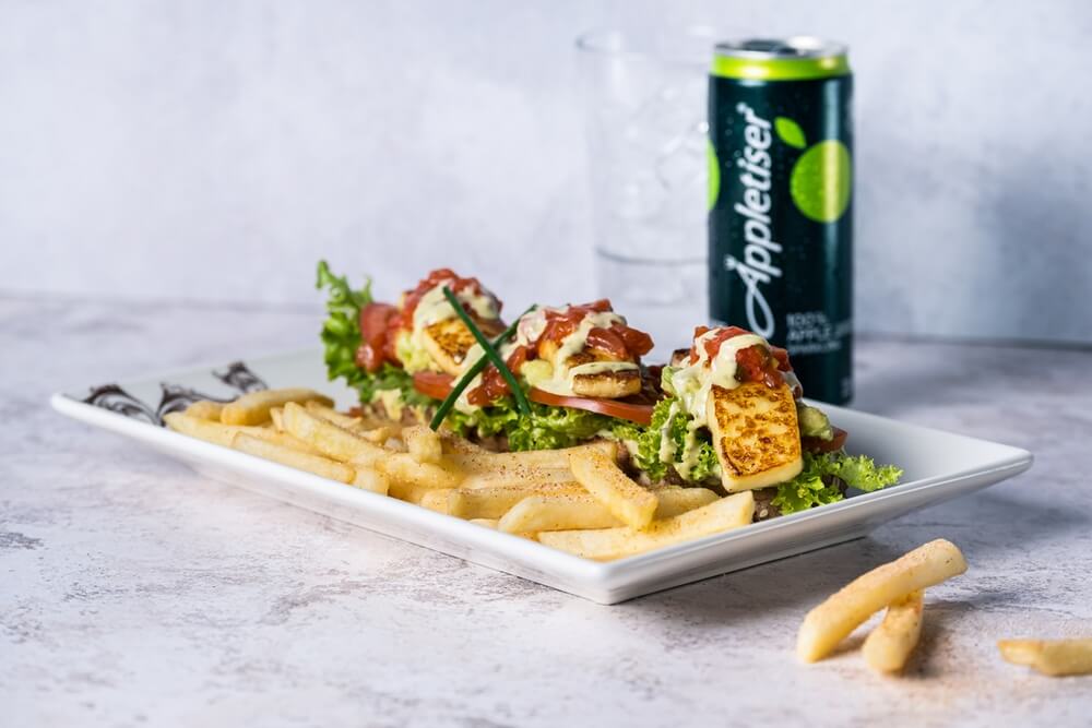 Smashed Avo, Halloumi and basil pesto mayo 1